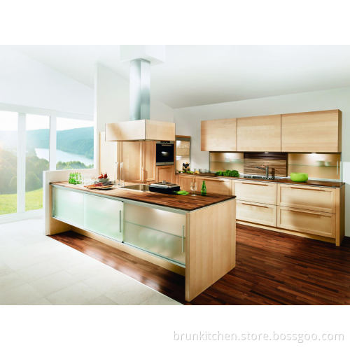 Nature Wood Melamine Kitchen Cabinet
